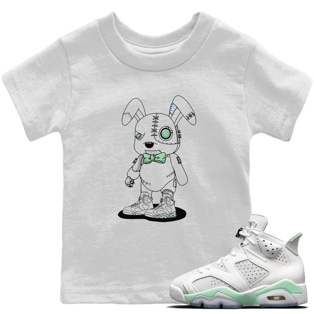 - Air Cyborg Heavy discount Kids Bunny Tops Mint Foam Jordan 6 Timeless