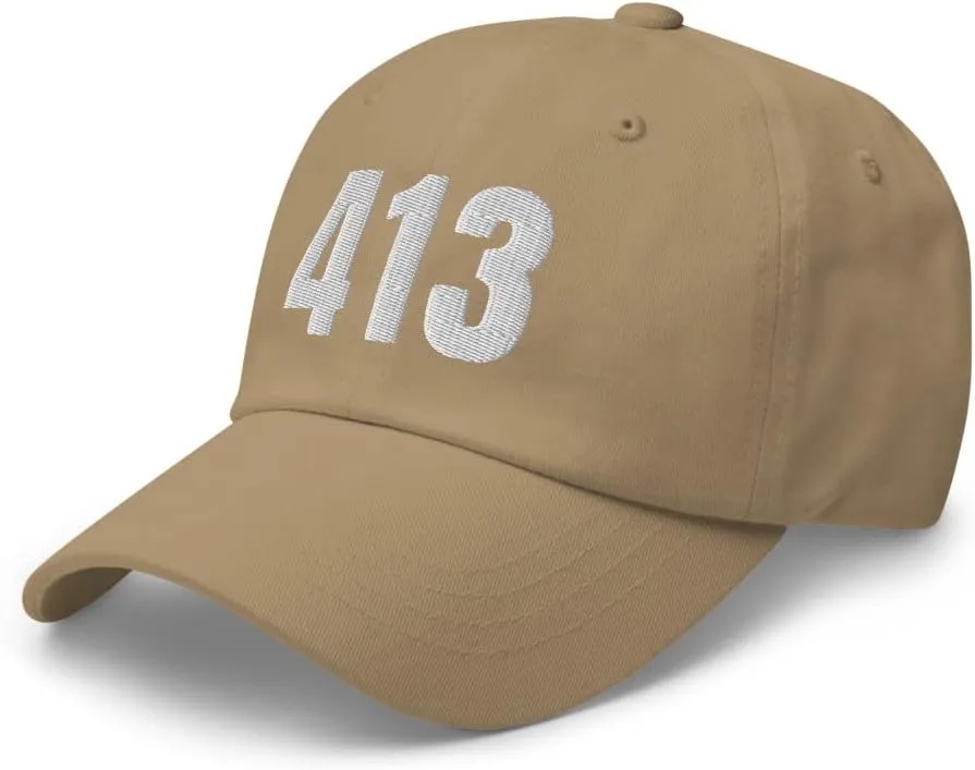 413 Hat Springfield MA Hat Mobile Telephone Area Code 413 Dad Cap Embroidered Dad Hat Baseball Cap