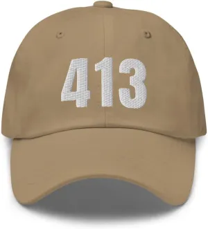 413 Hat Springfield MA Hat Mobile Telephone Area Code 413 Dad Cap Embroidered Dad Hat Baseball Cap