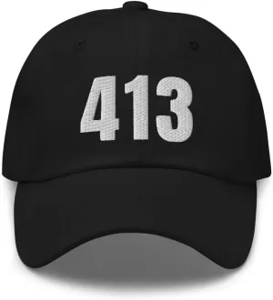 413 Hat Springfield MA Hat Mobile Telephone Area Code 413 Dad Cap Embroidered Dad Hat Baseball Cap