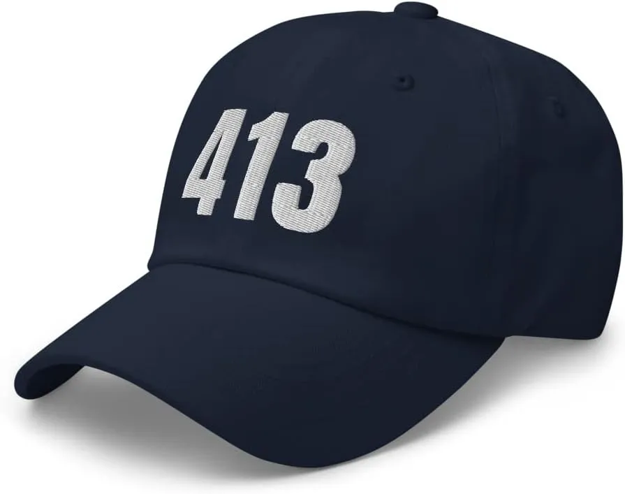 413 Hat Springfield MA Hat Mobile Telephone Area Code 413 Dad Cap Embroidered Dad Hat Baseball Cap
