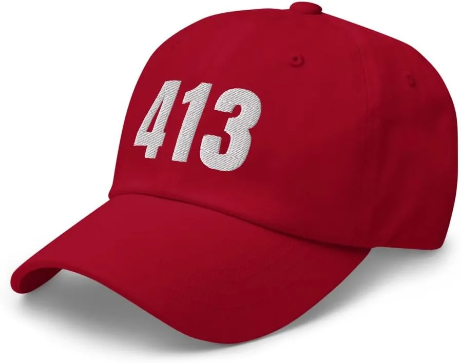 413 Hat Springfield MA Hat Mobile Telephone Area Code 413 Dad Cap Embroidered Dad Hat Baseball Cap