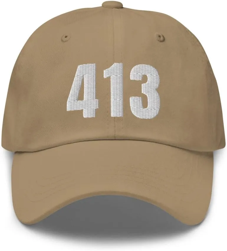 413 Hat Springfield MA Hat Mobile Telephone Area Code 413 Dad Cap Embroidered Dad Hat Baseball Cap