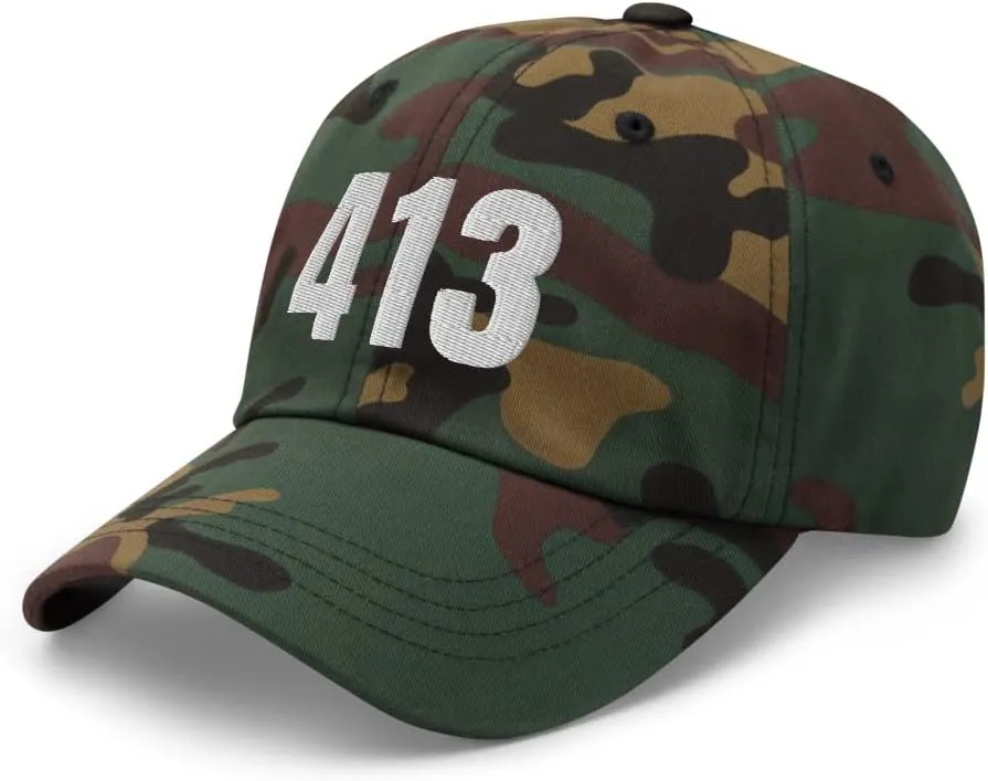 413 Hat Springfield MA Hat Mobile Telephone Area Code 413 Dad Cap Embroidered Dad Hat Baseball Cap