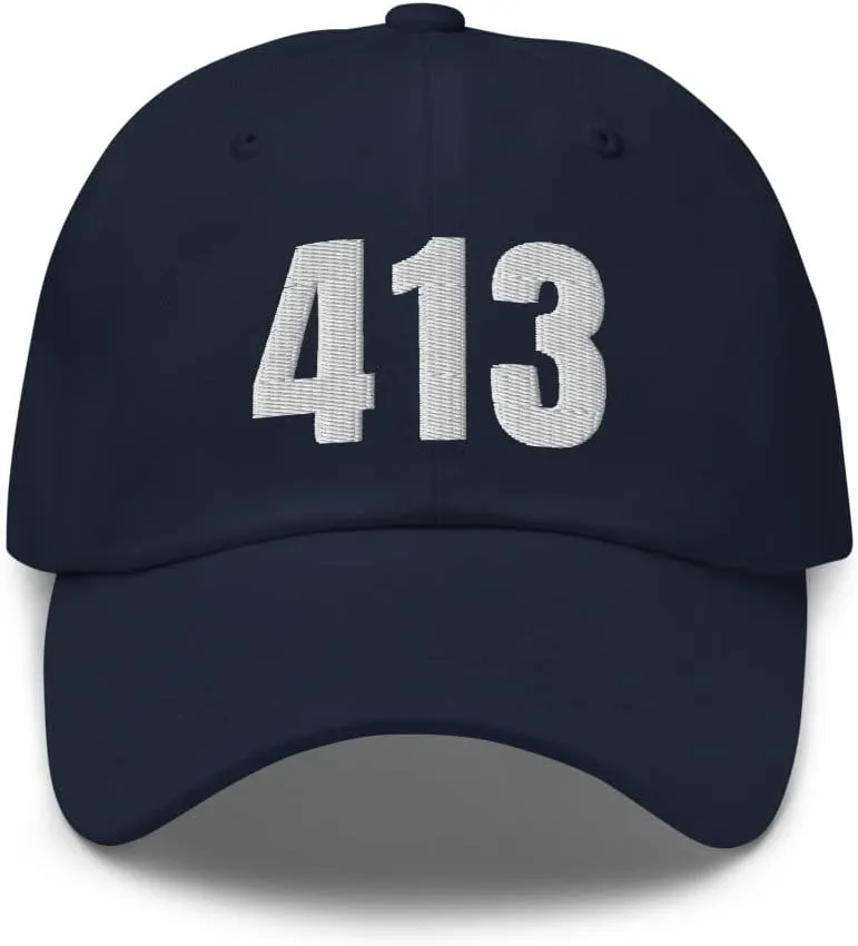 413 Hat Springfield MA Hat Mobile Telephone Area Code 413 Dad Cap Embroidered Dad Hat Baseball Cap