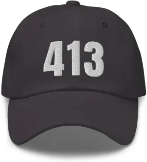 413 Hat Springfield MA Hat Mobile Telephone Area Code 413 Dad Cap Embroidered Dad Hat Baseball Cap