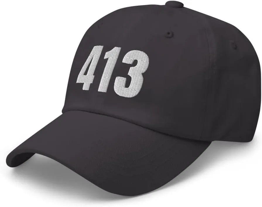 413 Hat Springfield MA Hat Mobile Telephone Area Code 413 Dad Cap Embroidered Dad Hat Baseball Cap