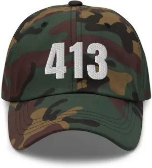 413 Hat Springfield MA Hat Mobile Telephone Area Code 413 Dad Cap Embroidered Dad Hat Baseball Cap