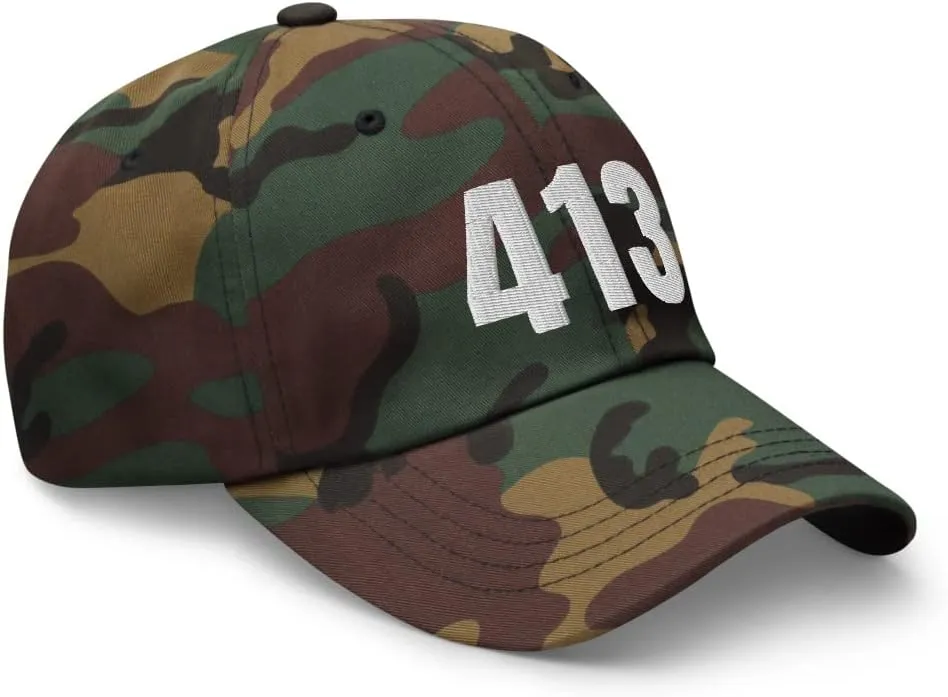 413 Hat Springfield MA Hat Mobile Telephone Area Code 413 Dad Cap Embroidered Dad Hat Baseball Cap
