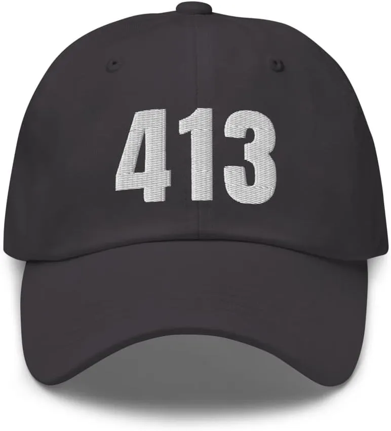 413 Hat Springfield MA Hat Mobile Telephone Area Code 413 Dad Cap Embroidered Dad Hat Baseball Cap