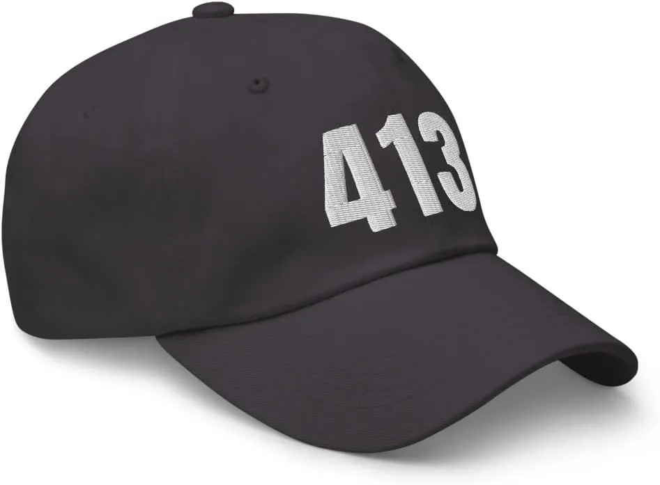 413 Hat Springfield MA Hat Mobile Telephone Area Code 413 Dad Cap Embroidered Dad Hat Baseball Cap