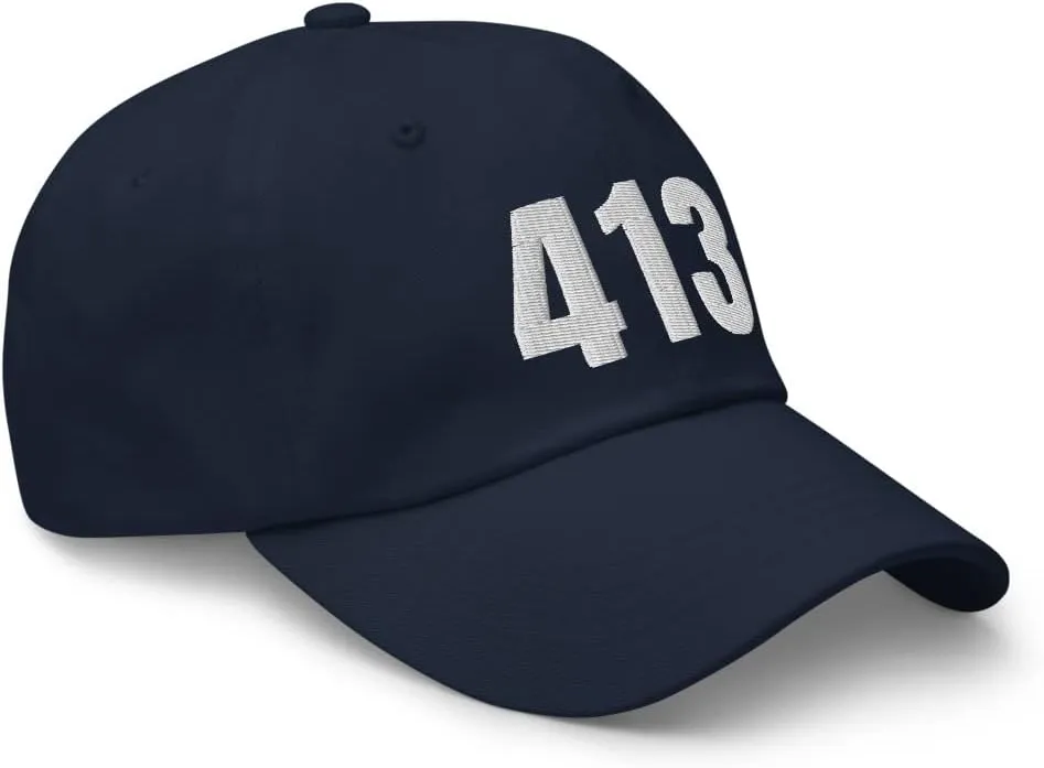 413 Hat Springfield MA Hat Mobile Telephone Area Code 413 Dad Cap Embroidered Dad Hat Baseball Cap
