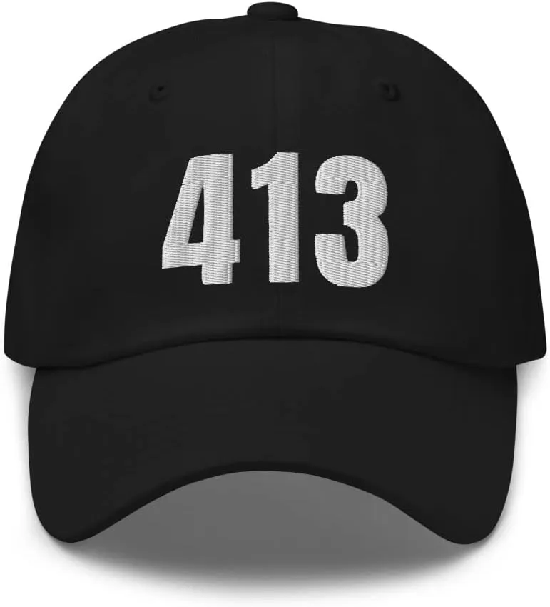 413 Hat Springfield MA Hat Mobile Telephone Area Code 413 Dad Cap Embroidered Dad Hat Baseball Cap