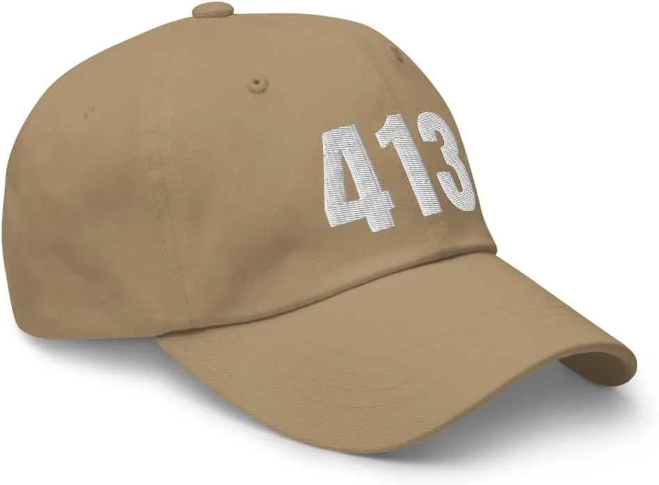 413 Hat Springfield MA Hat Mobile Telephone Area Code 413 Dad Cap Embroidered Dad Hat Baseball Cap