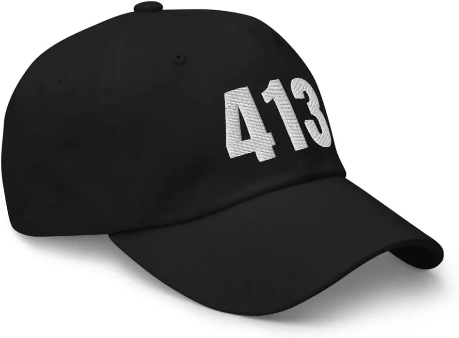 413 Hat Springfield MA Hat Mobile Telephone Area Code 413 Dad Cap Embroidered Dad Hat Baseball Cap