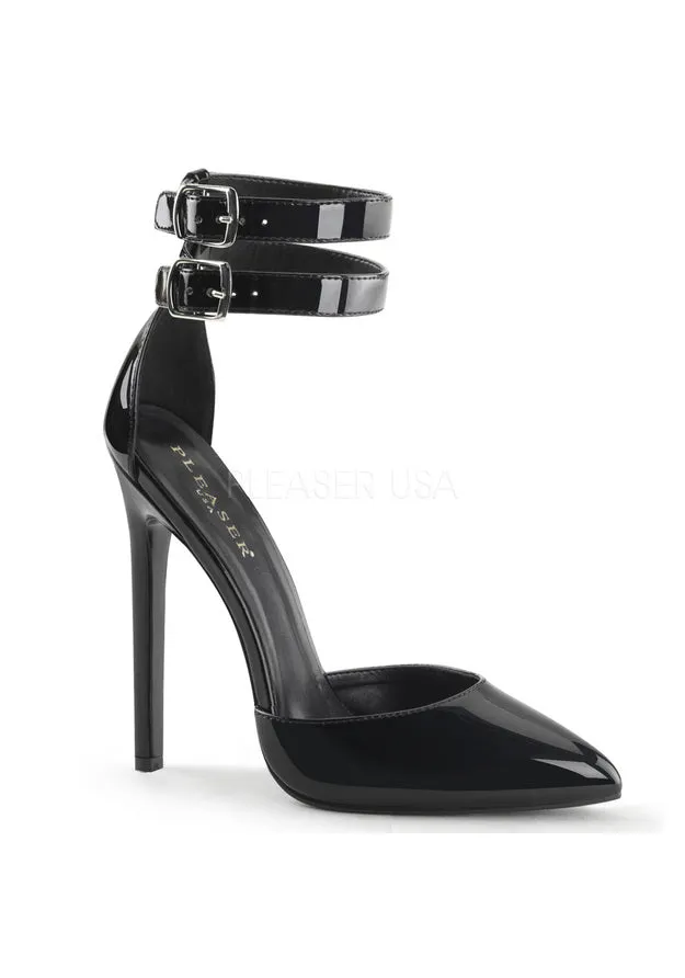 5" Heel Dual Ankle Strap Pointed Toe d'Orsay Pump