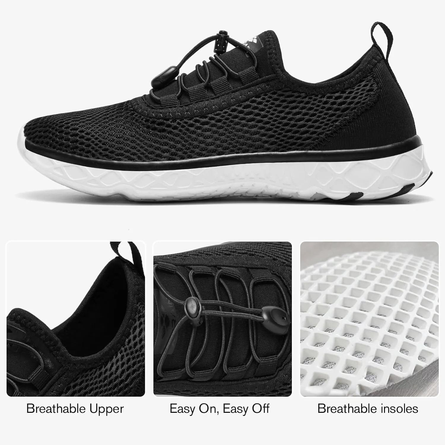 ALEADER Women's Stylish Water Shoes, Quick-Dry Xdrain Water Sneakers, Lightweight & Comfort Footed