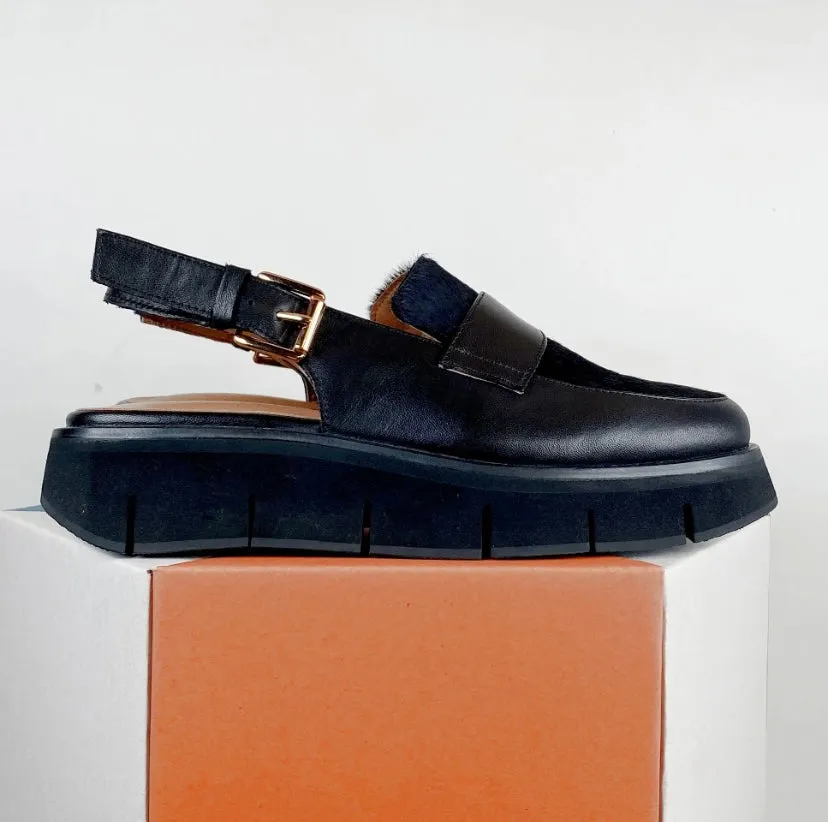 Alfie & Evie Boost Black/Black Pony Leather