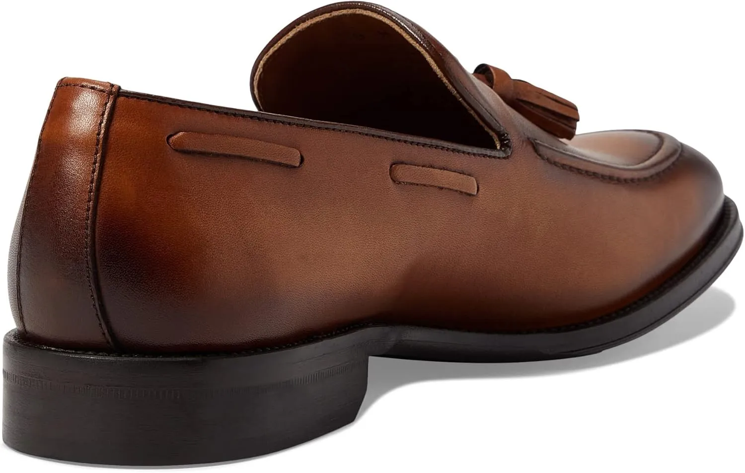 Alfredo Leather Tassel Slip On Loafer - Black
