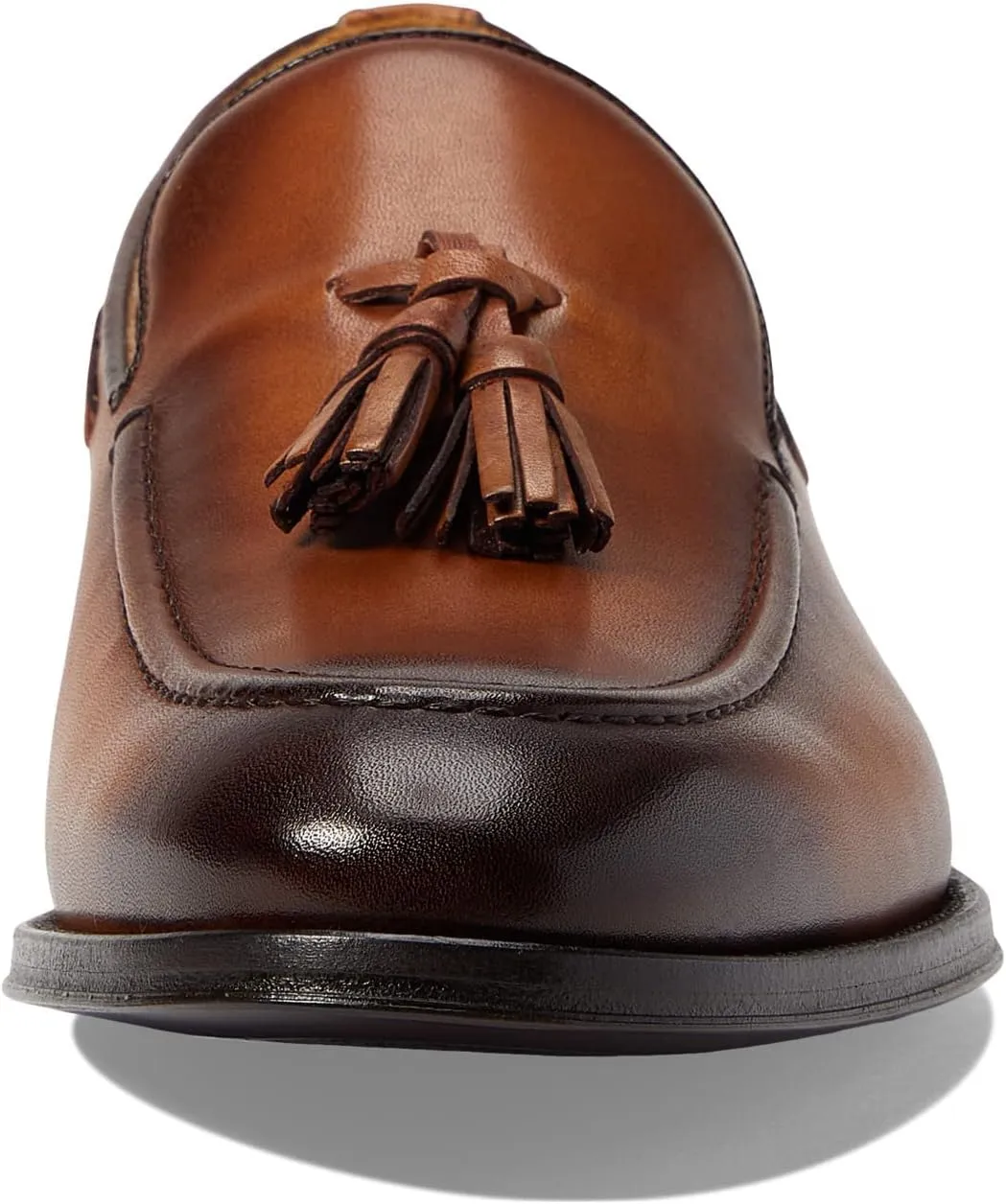 Alfredo Leather Tassel Slip On Loafer - Black