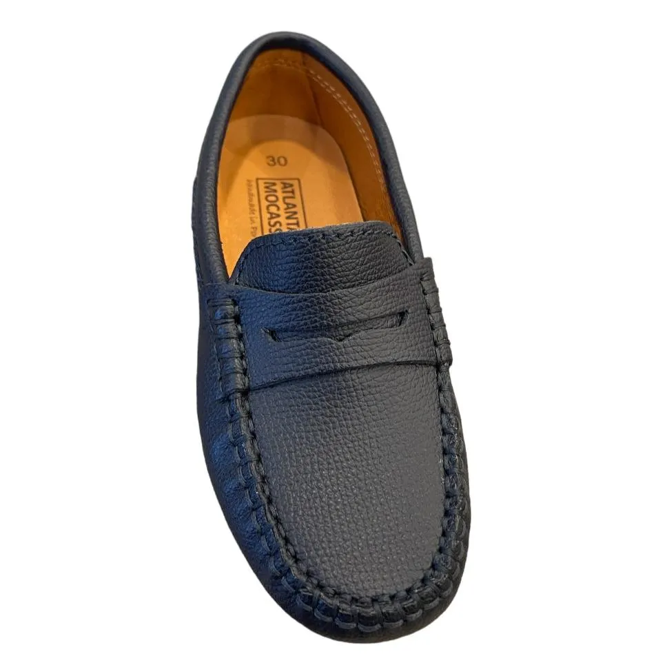 ATLANTA MOCASSIN UNISEX SLIP ON PENNY LOAFER BLUE