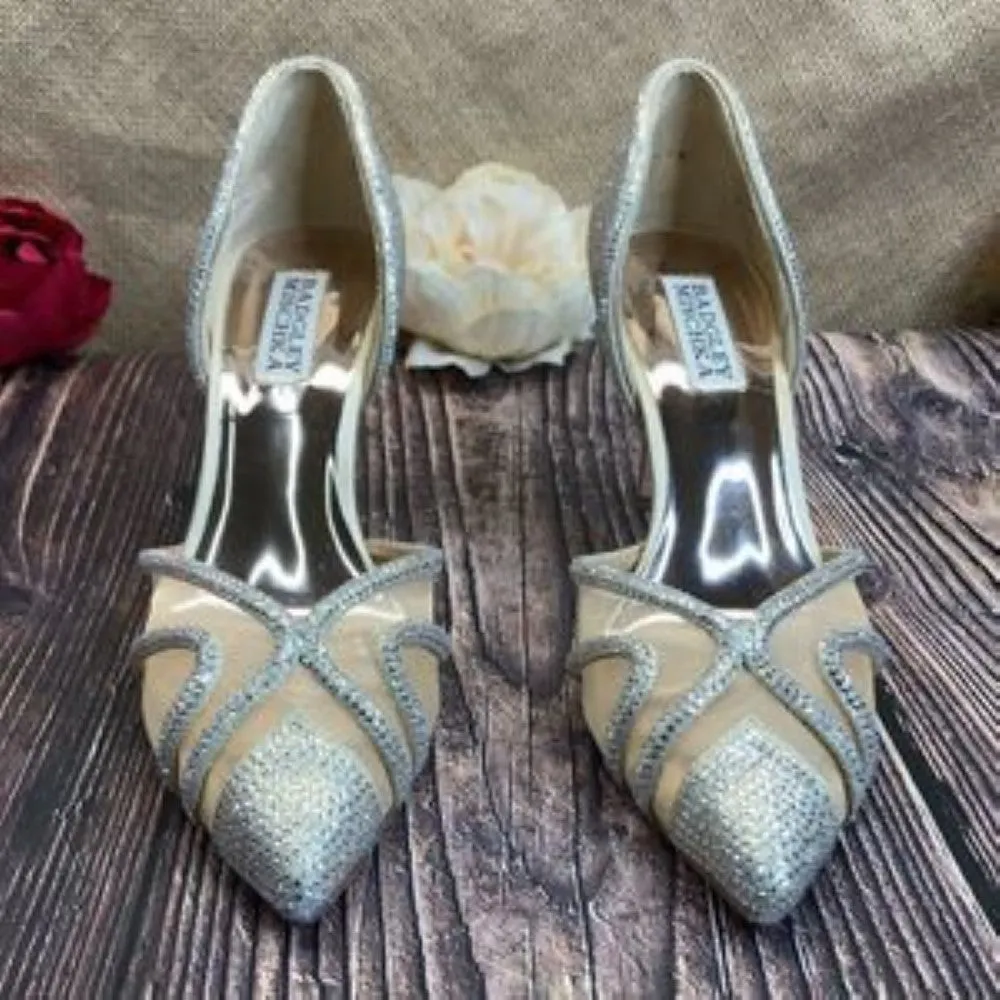 BADGLEY MISCHKA Tan Haze Pointed Toe Pump 7