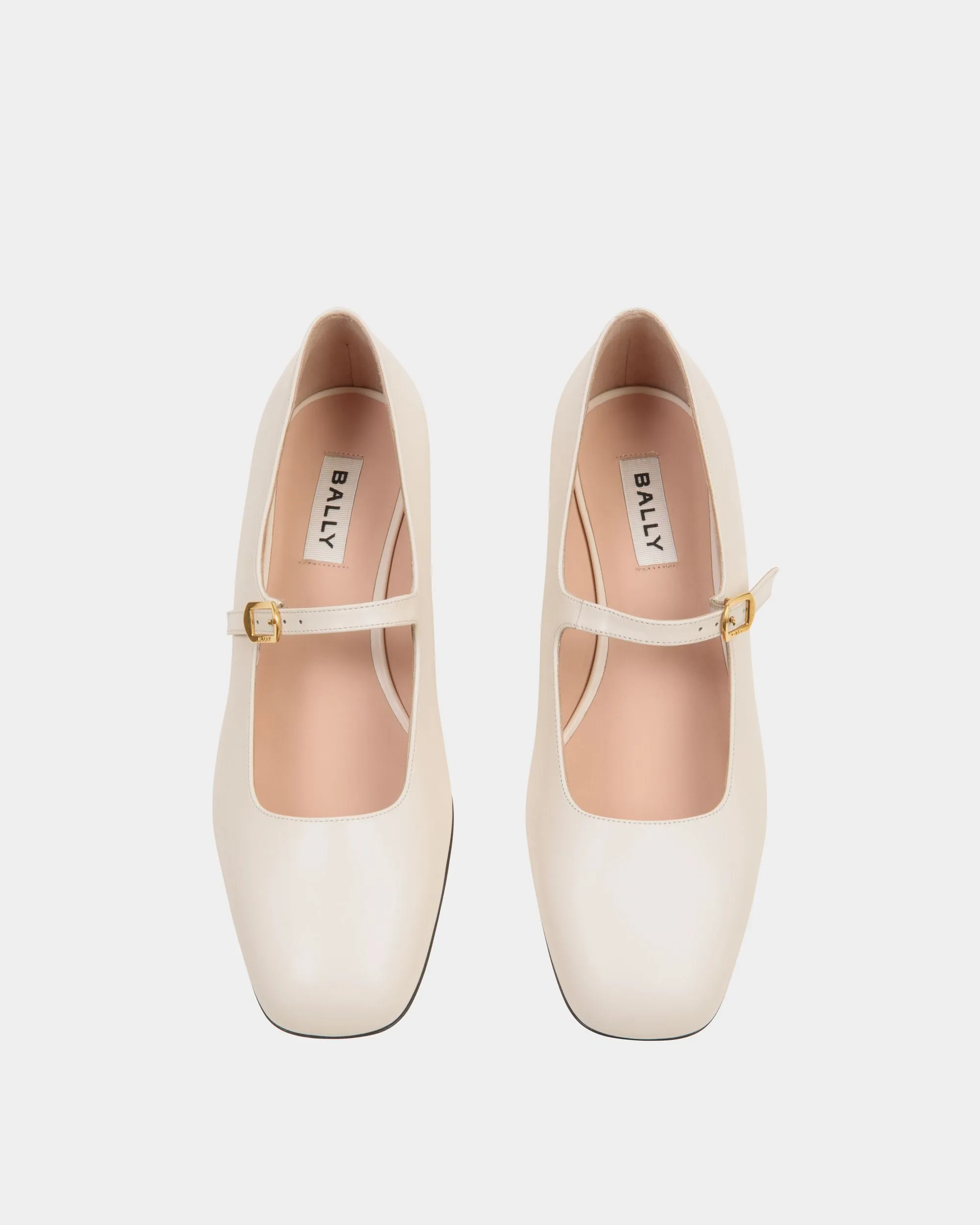 Ballyrina Pump in White Leather
