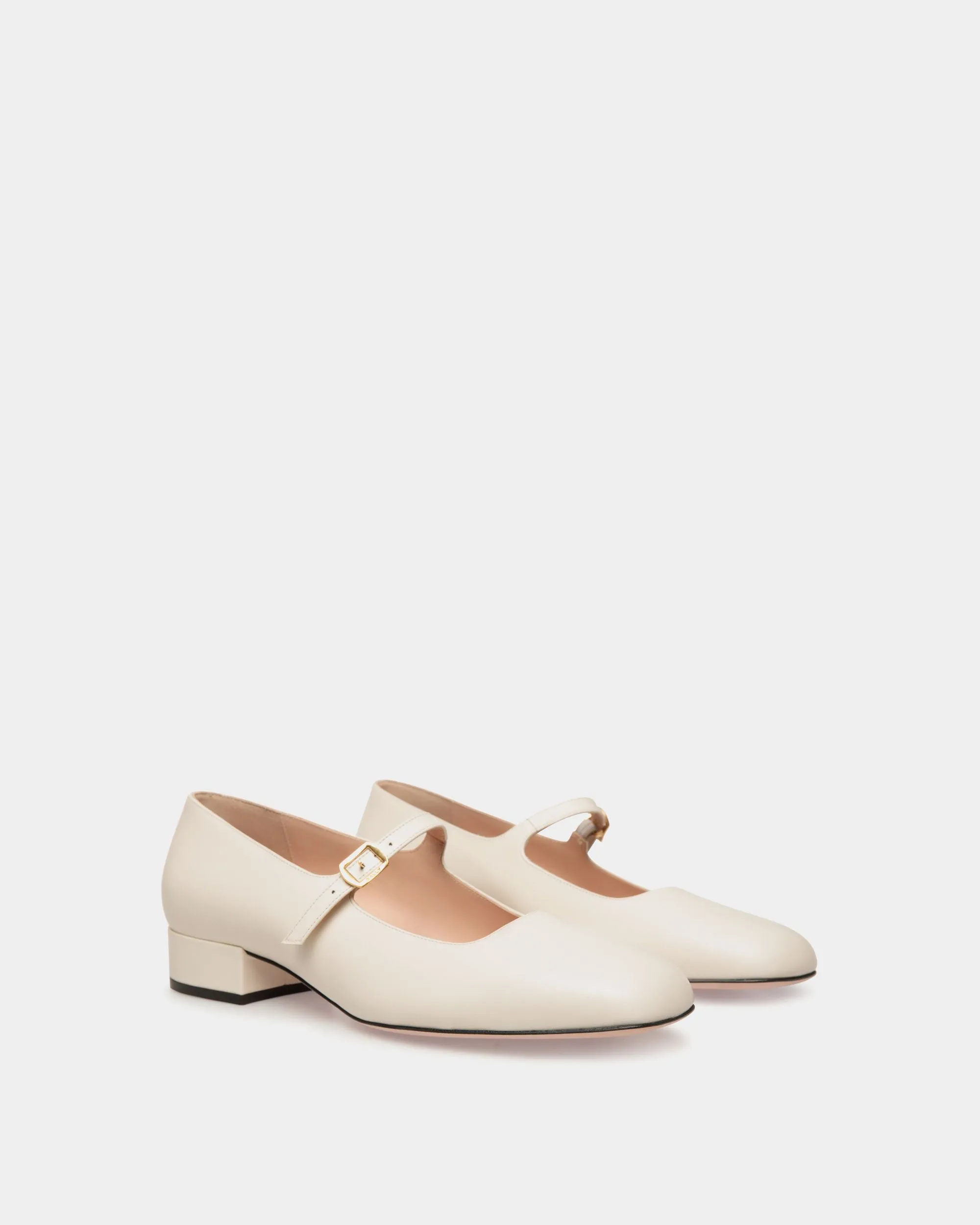 Ballyrina Pump in White Leather