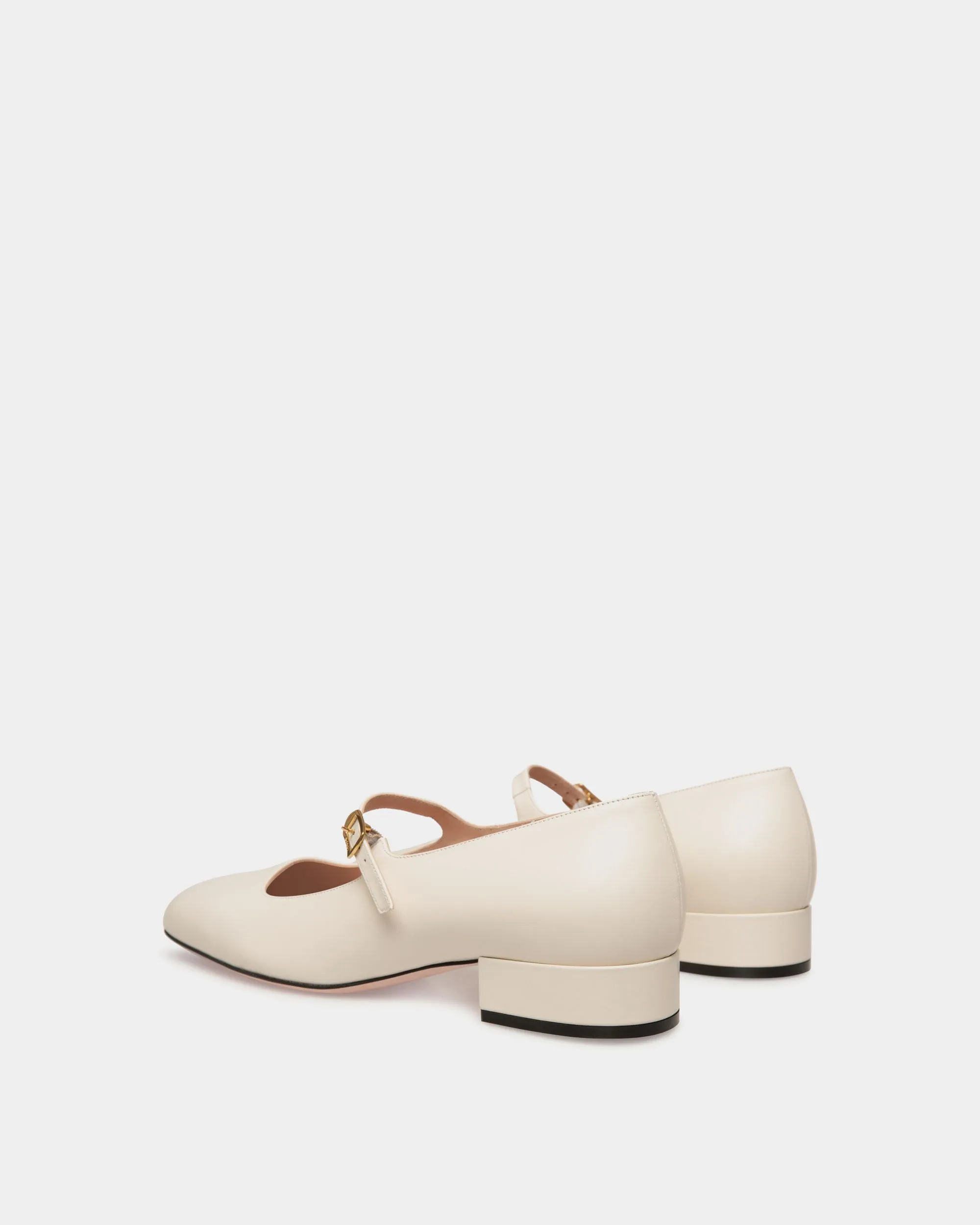 Ballyrina Pump in White Leather