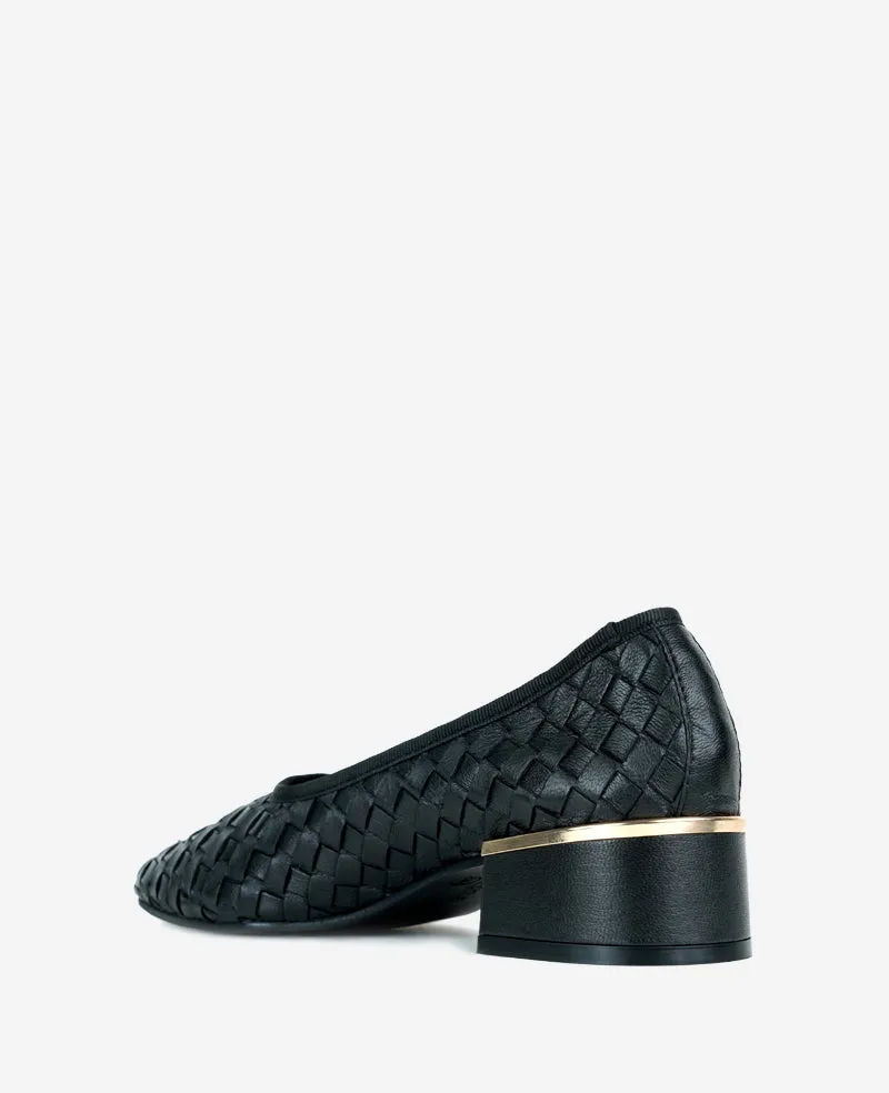 Birdie Woven Leather Pump