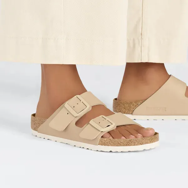 BIRKENSTOCK -ARIZONA-DOUBLE BUCKLE FLAT FASHION MULE - NUDE