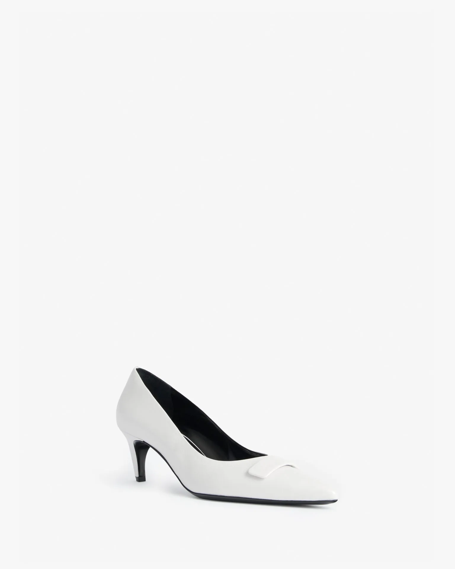 Blade Pump in White Leather