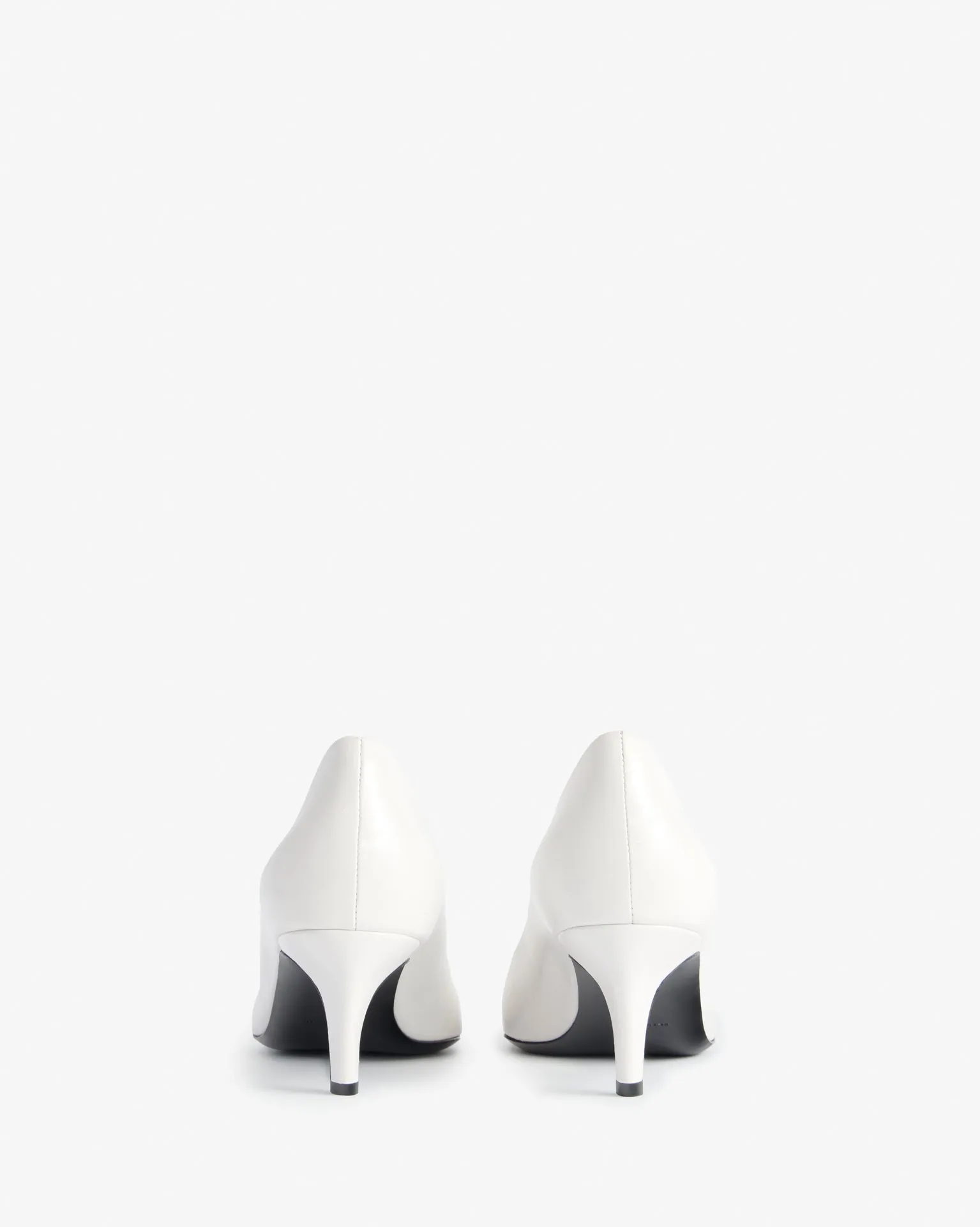 Blade Pump in White Leather