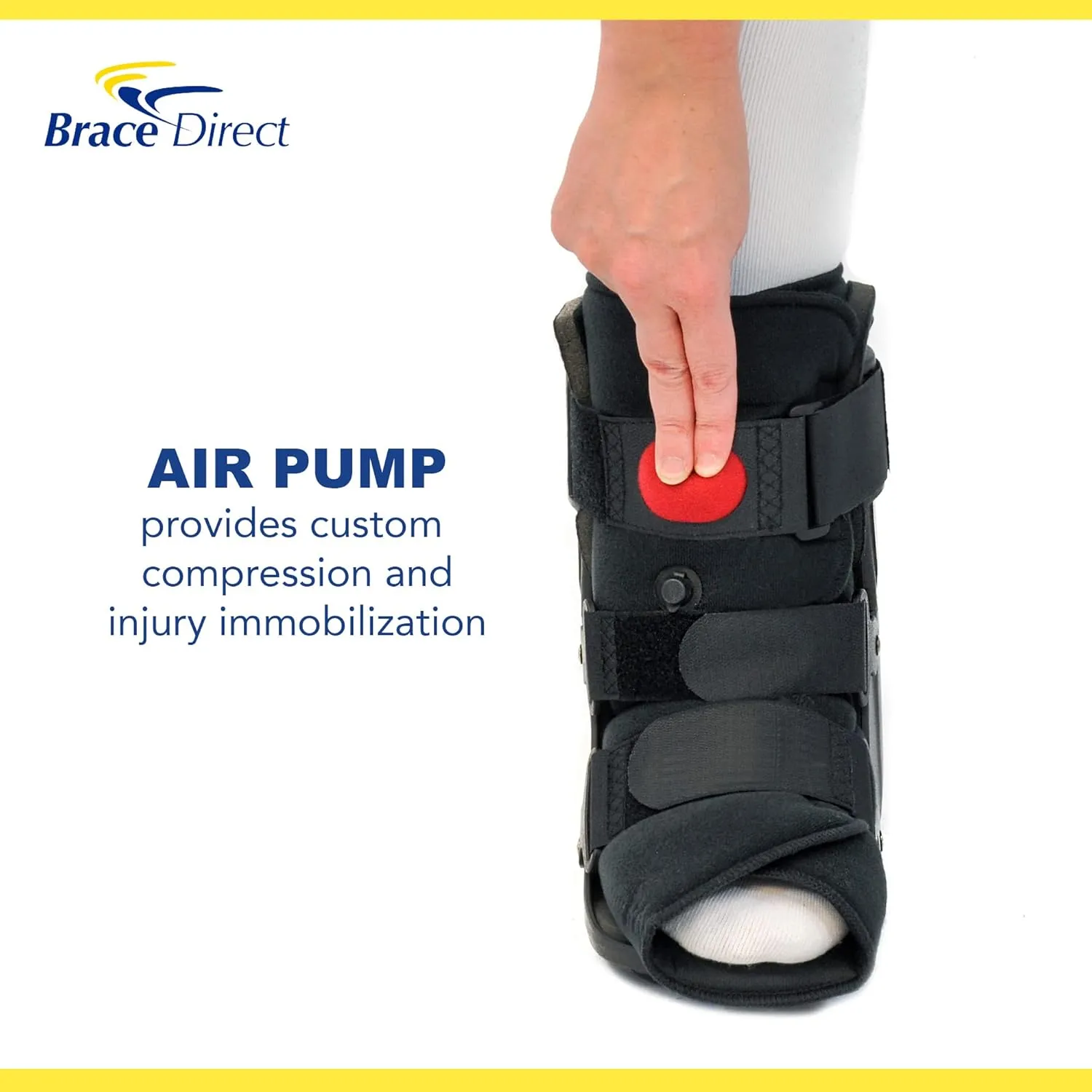 Brace Direct Air CAM Walker Fracture Boot Short - Orthopedic Walking Boot for Toe, Foot & Ankle Injuries, Fractures, Sprains, XL (US Shoe Men 13  / Women 14 )