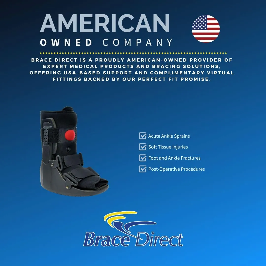 Brace Direct Air CAM Walker Fracture Boot Short - Orthopedic Walking Boot for Toe, Foot & Ankle Injuries, Fractures, Sprains, XL (US Shoe Men 13  / Women 14 )