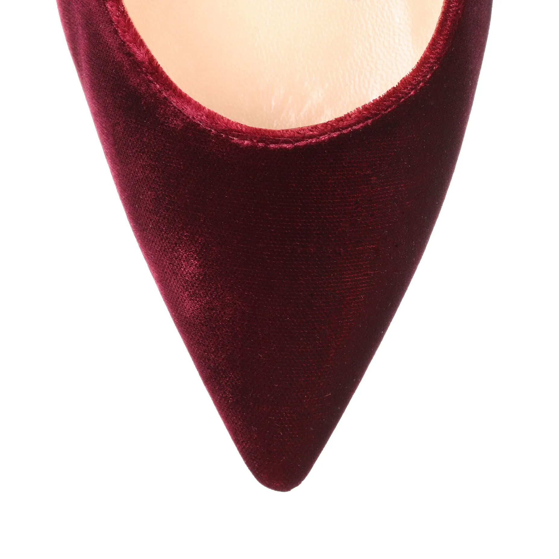 Burgundy velvet Gianvito Pump