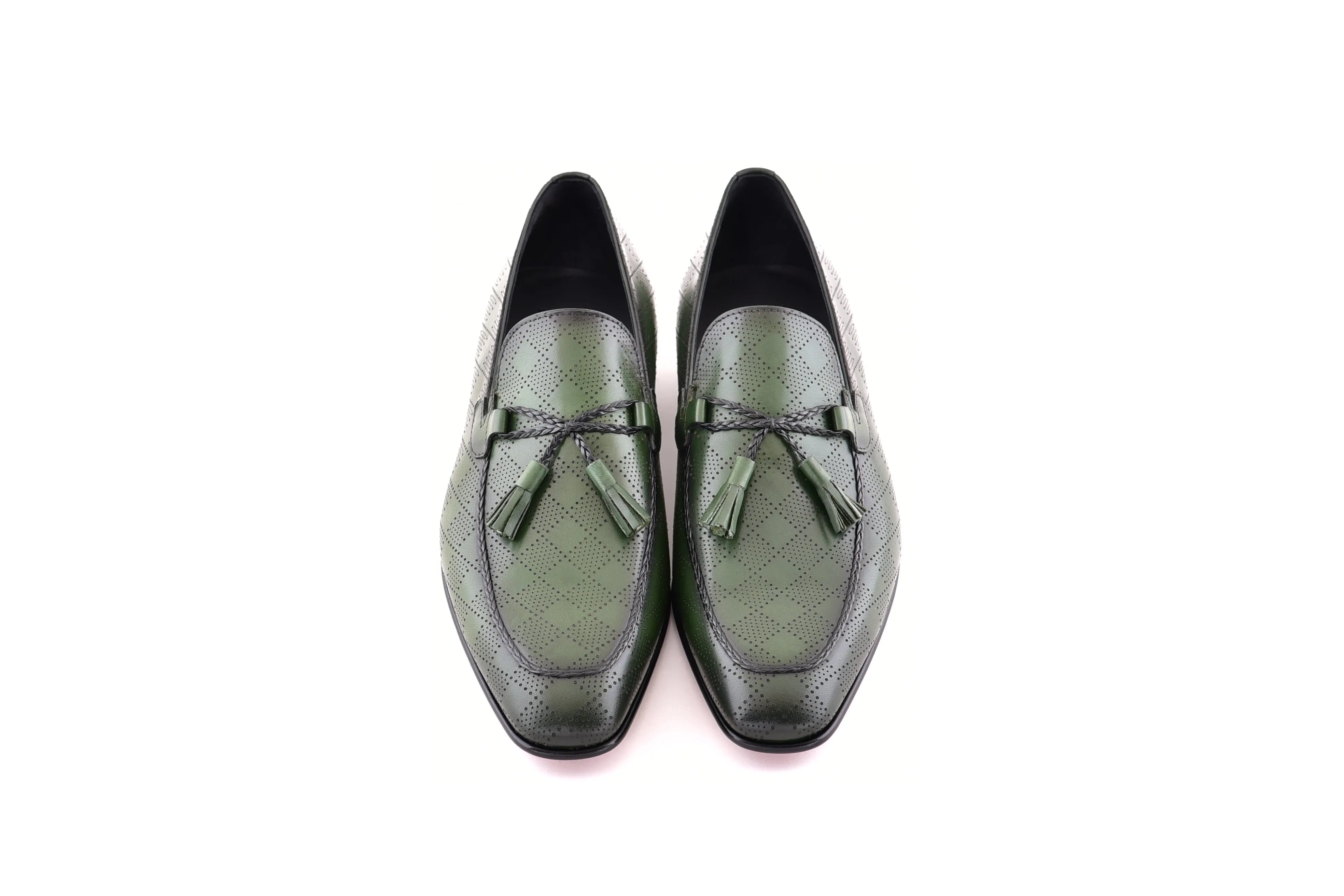 C0001109-5509 Tassel Loafer With Designed leather-Green