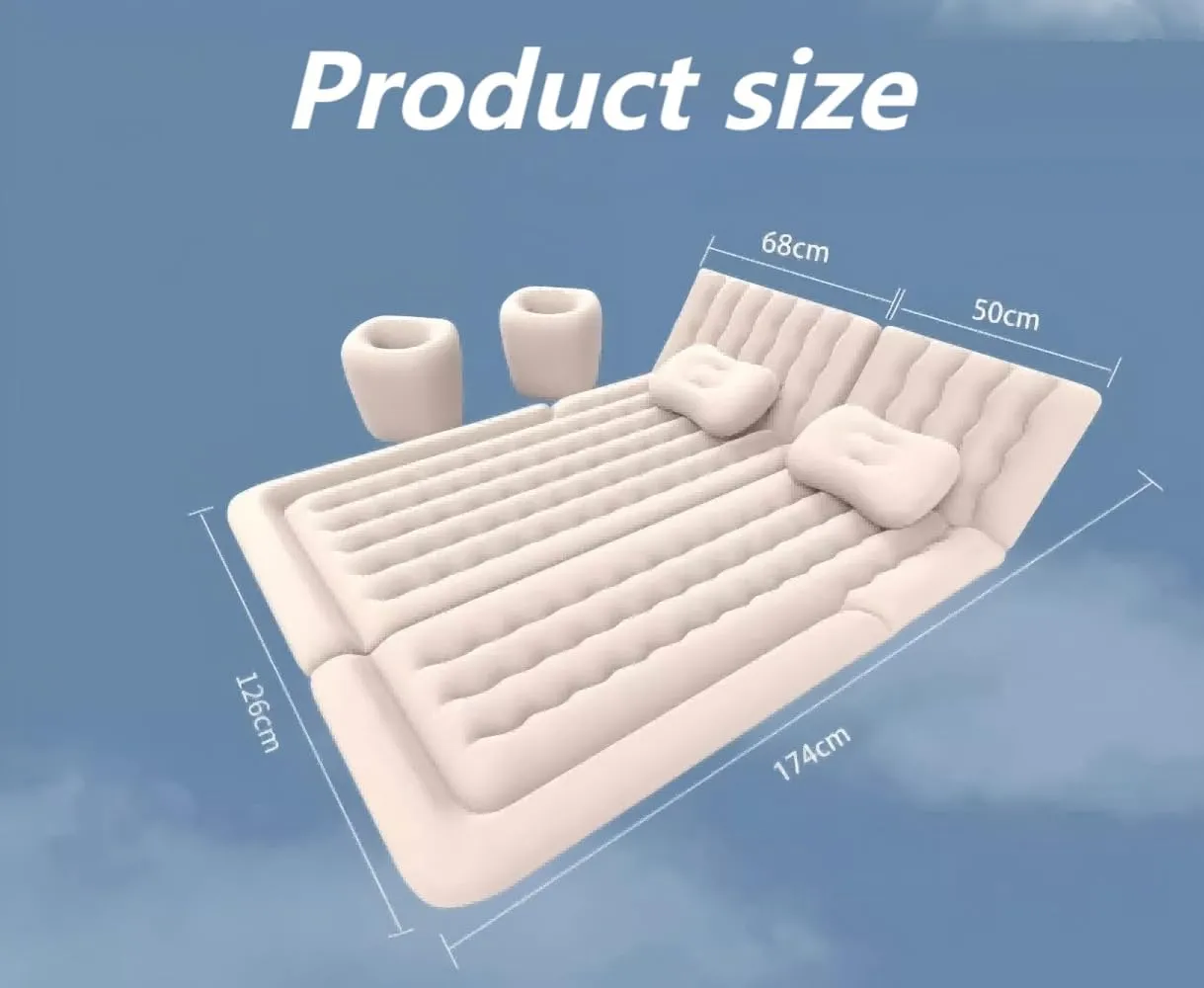Car Air Mattress for BMW X3 F25 2011 2012 2013 2014 2015 2016 2017,Flocking & PVC Thickened Double-Sided Portable Foldable Sleeping Pad Back Seat Trunk Inflatable Electric Pump Pillows,B