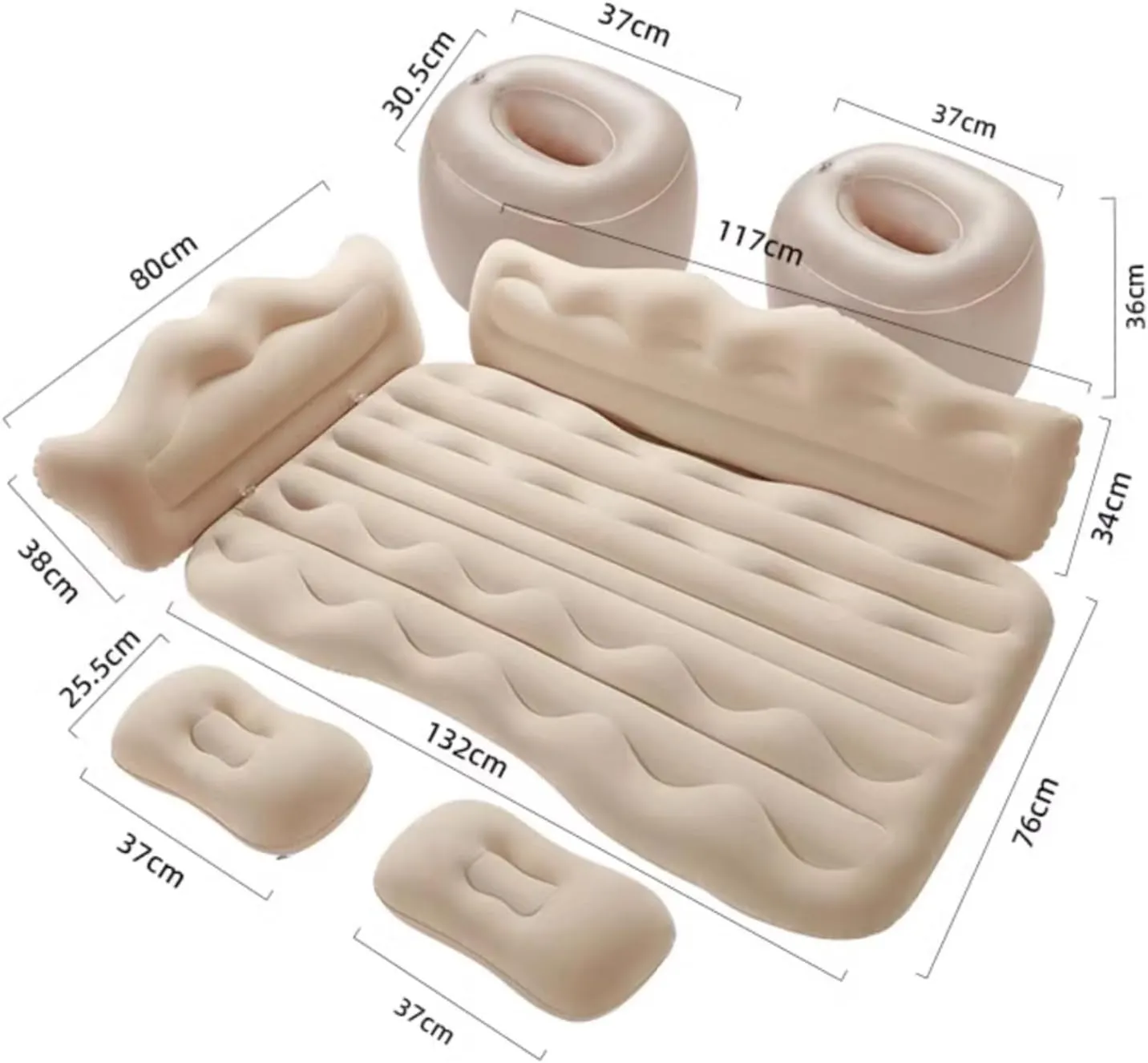 Car Air Mattress for HAVAL F7 2019 2020 2022 Thickened Durable Car Camping Air Mattress Bed with Air Pump Inflatable Sleeping Mat,D