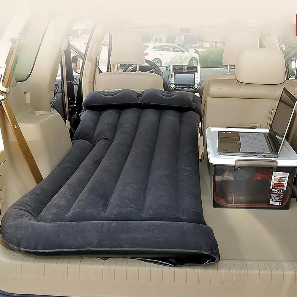 Car Inflatable Mattress for Toyota RAV4 HEV 2019 2020 2021 2022 2023 2024 2025 2026 Portable Air Bed Rear Trunk Camping Bed Back Seat Mattress Folding Air Bed Cushion,Grey