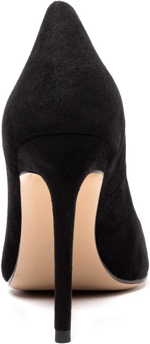 Castamere Womens Basic High Heels Pumps Slip On Pointy Toe Stilettos 10CM Heel