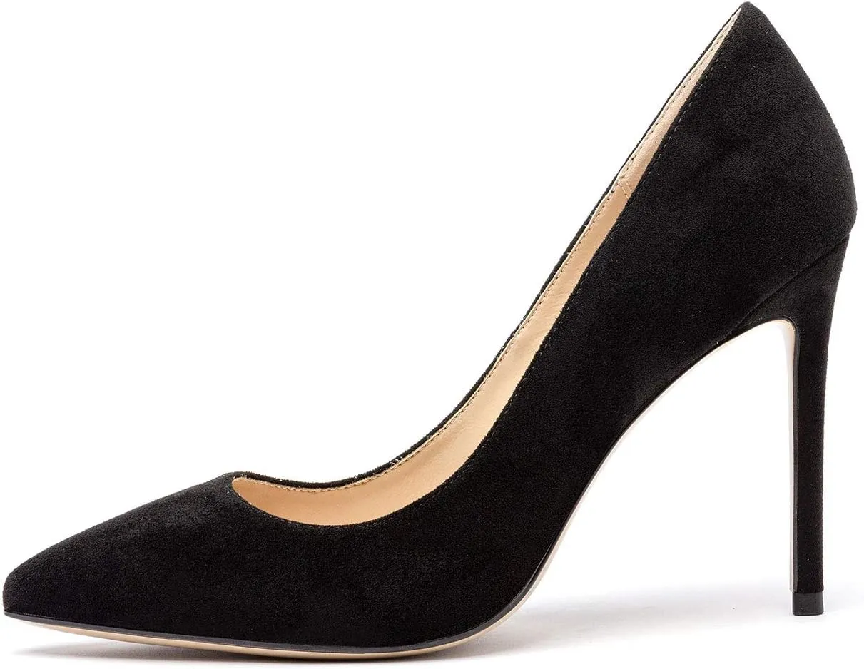 Castamere Womens Basic High Heels Pumps Slip On Pointy Toe Stilettos 10CM Heel