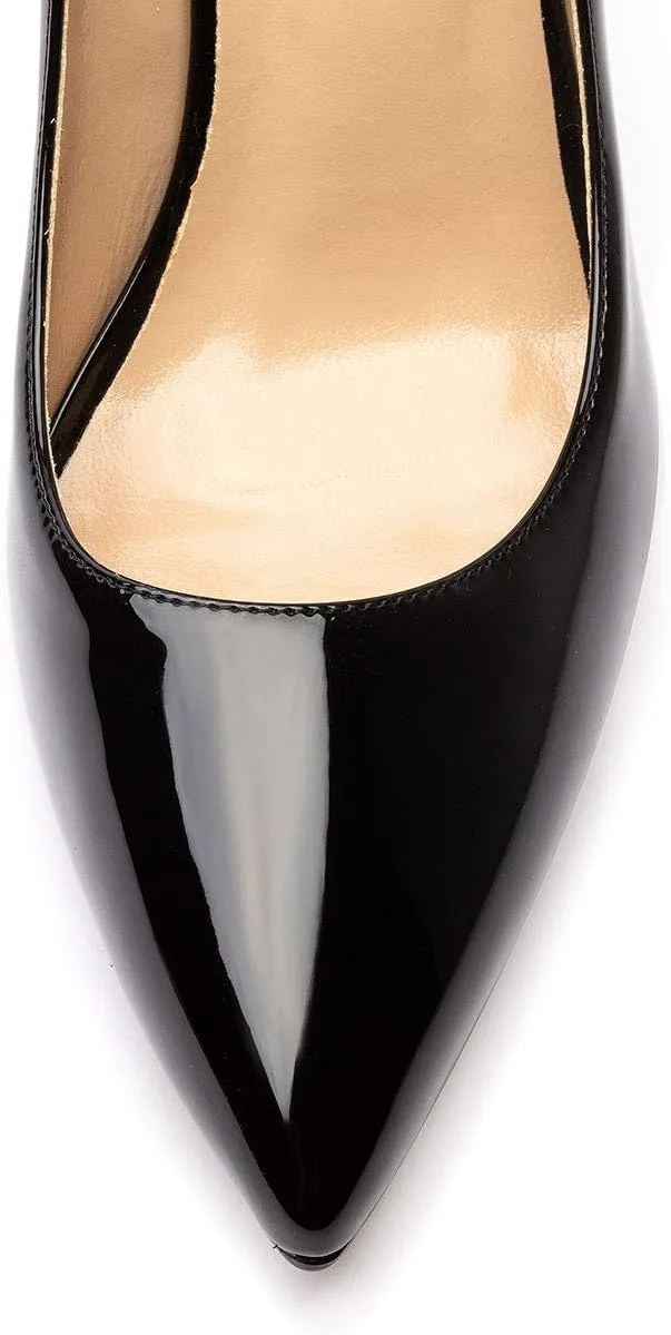 Castamere Womens Basic High Heels Pumps Slip On Pointy Toe Stilettos 10CM Heel