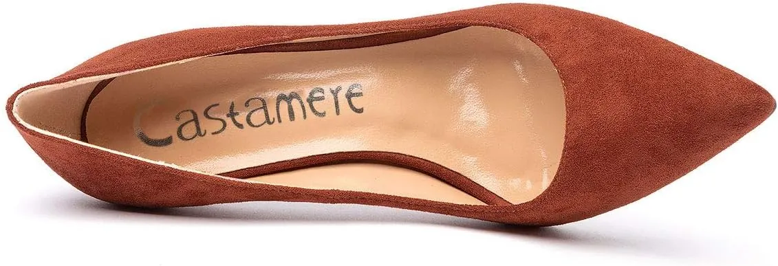 Castamere Womens Basic High Heels Pumps Slip On Pointy Toe Stilettos 10CM Heel