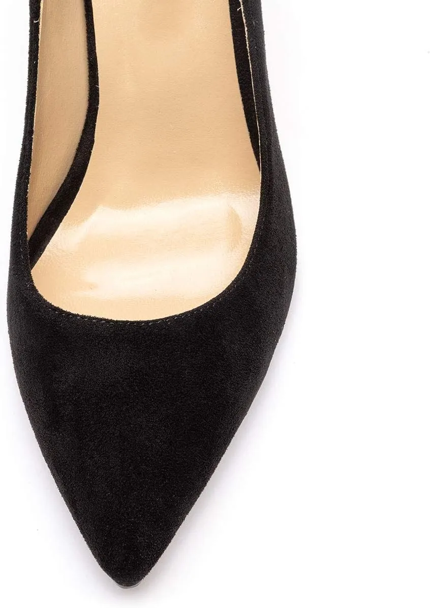 Castamere Womens Basic High Heels Pumps Slip On Pointy Toe Stilettos 10CM Heel