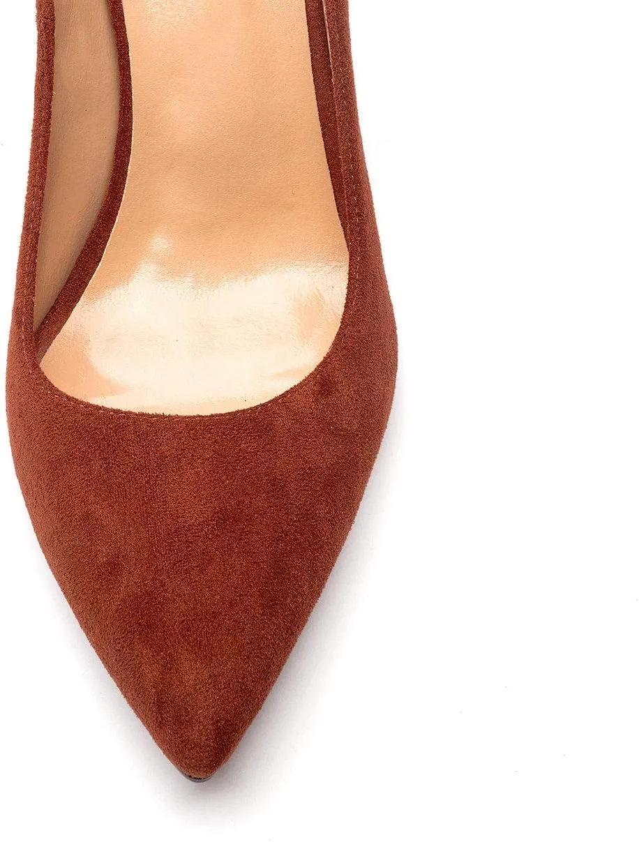 Castamere Womens Basic High Heels Pumps Slip On Pointy Toe Stilettos 10CM Heel