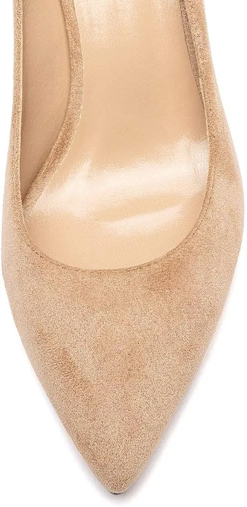 Castamere Womens Basic High Heels Pumps Slip-on Pointy Toe Stilettos 8.5 CM Heel