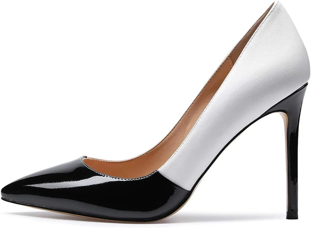 Castamere Womens High Heels Pointed-Toe Slip-on Stilettos Pumps 4Inch Heel Shoes