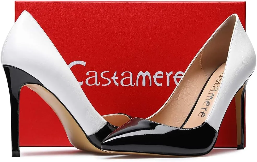 Castamere Womens High Heels Pointed-Toe Slip-on Stilettos Pumps 4Inch Heel Shoes