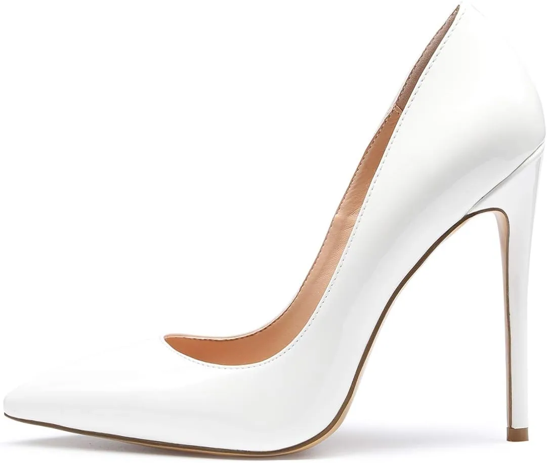 Castamere Women's High Heels Slip-On Pumps Pointy-Toe Elegant Stilettos Wedding Party Sexy Heel Shoes 12CM Heels Pump